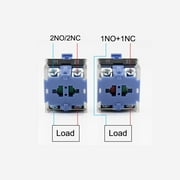 Uxcell Rotary Selector Switch 2 Positions 2NO Momentary AC 600V 10A 22mm 7/8 Panel Mount 2pcs