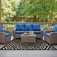 thumbnail image 2 of Outdoor Rug for Patio,Waterproof Reversible,Non-Slip Large Area Rug for Camping, RV, Deck, Balcony, Backyard, Multiple Sizes & Patterns, 2 of 5
