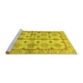 thumbnail image 2 of Ahgly Company Machine Washable Indoor Rectangle Abstract Yellow Modern Area Rugs, 3' x 5', 2 of 4