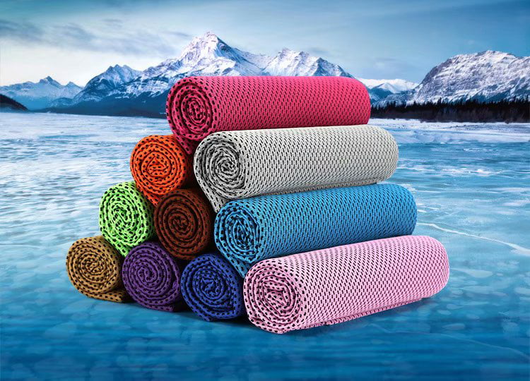 Fitness Camping & More Pilates Running Instant Chilling Neck Wrap for Sports Polygon Microfiber Ice Sports Towel Cooling Towel Hiking Gym Workout 40 x 12 Travel Yoga