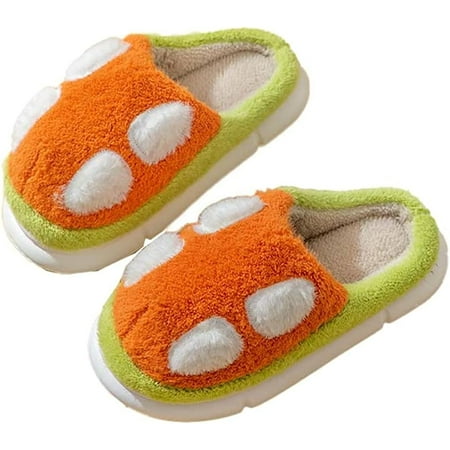 

PIKADINGNIS Women Men Fluffy Fur Cozy House Slippers Cute Animal Tortoise Funny Fashion Shoes Indoor