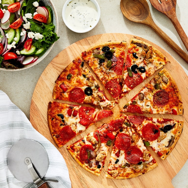 Great Value Thin Crust Supreme Pizza with Tomato Basil Garlic