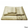 thumbnail image 5 of CGG Home Fashions Jacquard 3-piece Towel Set - 5 Jacquard Border Designs Beige, 5 of 5