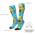 thumbnail image 5 of Picia Women Crew Soft Moisture-wicking Socks Avocado with Glasses Pattern Design Cotton Socks, One Size fit All, 5 of 9