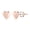 Rose Gold, variant on Heart Initial Stud Earrings for Girls Dainty 14K Gold Plated Alphabet A-Z Tiny Hypoallergenic Jewelry Birthday Gifts for Women Teens Little Girls