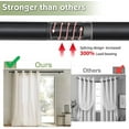 Yeyebest Sturdy Black Curtain Rod, 28-48 inches Extendable, 5/8 Inch ...