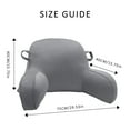 thumbnail image 2 of Eurhowing Plush Reading Pillow for Kids & Teens, Bed Rest Back Support Pillow with Arms, Shredded Memory Foam Back Pillow for Bed, Gray, 2 of 10