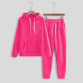 thumbnail image 2 of UJNDER Sport Suit Women Solid and Tracksuit Sweatshirt Hooded Women Suits Sets Pant Suits for Women Hot Pink L, 2 of 6