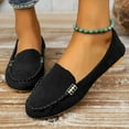 thumbnail image 2 of Women's Slip on Penny Loafers Soft Suede Non Slip Casual Walking Work Boat Shoes Comfortable Driving Flats, 2 of 6