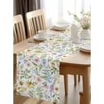 thumbnail image 2 of Burlap Table Runner 70 Inches Long, Watercolor Spring Flower Leaves Non-Slip Kitchen Table Runners for Dining Room Everyday Use Party Table Decorations Rustic Herb Plant on White, 2 of 9