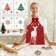 thumbnail image 4 of Delantal Navideño para Mujeres, Padres E Hijos | Babero de Cocina de Poliéster Multicolor | Tamaño Grande (75 X 65 Cm) | Ropa Protectora para Cocinar, Hornear, Barbacoa y Manualidades | Regalo para L, 4 of 6