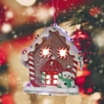 thumbnail image 3 of Christmas Ornament Eye-catching Waterproof Resin Beautiful Luminous Xmas House Pendant for Home, 3 of 8