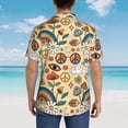 thumbnail image 4 of Fuzoiu 70s Hippie Style Print Hawaiian Shirt for Men, Summer Beach Casual Short Sleeve Button Down Shirts, Men’s Beach Summer Shirts with Pocket,Small, 4 of 7