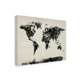 thumbnail image 3 of Trademark Art "Abstract Map of the World" Canvas Wall Art by Michael Tompsett, 3 of 5