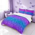 thumbnail image 2 of Homewish Glitter Stars Duvet Cover Queen for Girls, Rainbow Galaxy Queen Bedding, Blue Pink Purple, Reversible, 3 Piece 1 Duvet Cover and 2 Pillowcases, 2 of 6