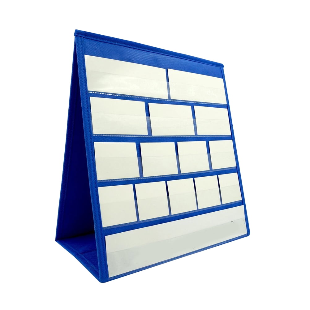 Hongchegh Tabletop Pocket Chart w/ 20 Dry Erase Cards & Strips