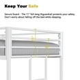 thumbnail image 5 of UHOMEPRO Twin over Full Bunk Bed, Metal Bunk Bed Frame with Full Length Guardrails, Reversible Ladder, Heavy Duty Low Profile Bunk Bed for Boys Girls, No Box Spring Needed, White, 5 of 12