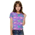 thumbnail image 4 of Delliss Toddler Boys Dinosaur Print Short Sleeve T-Shirt 3-14 Years Girls Cotton Summer Tops Tees, 4 of 6