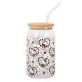 thumbnail image 1 of Vaso de vidrio Sanrio Hello Kitty Fall Leaves de 480 ml con tapa, 1 of 8