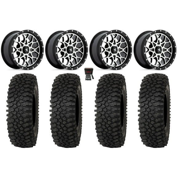 MSA Portal 14" Wheels Machined 27" Roctane ST Tires Sportsman RZR Ranger