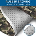 thumbnail image 4 of Green Brown Camo Classic Shapes Pattern Bathroom Rugs Sets 3 Piece,Toilet Cover Set,Absorbent Non Slip Bathroom Mats Sets with U-Shaped Contour Rug Toilet Rug Set, 4 of 5
