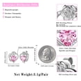 thumbnail image 6 of Beautlace Rose Heart Birthstone Earrings,October Birthstone Rose Flower Heart Earrings Studs 925 Sterling Silver Jewelry Gifts for Women, 6 of 12