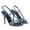 Blue, variant on YDN Women Open Toe Thin Strap Buckled Sandals Solid Color Stiletto High Heels Chic Party Date Shoes Size 7 Black