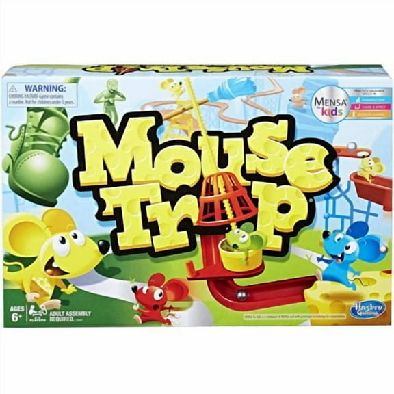 Mouse Trap Kids Board Game, Kids Game for 2-4 Players, Easier Set-Up