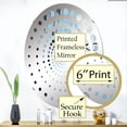 thumbnail image 3 of Designart "Serenity Amidst Wild Blue Bamboo IV" Bamboo Spiral Dot Round Wall Mirror - Floral Oval Printed Decorative Mirror - Multiple Color Options, 3 of 5