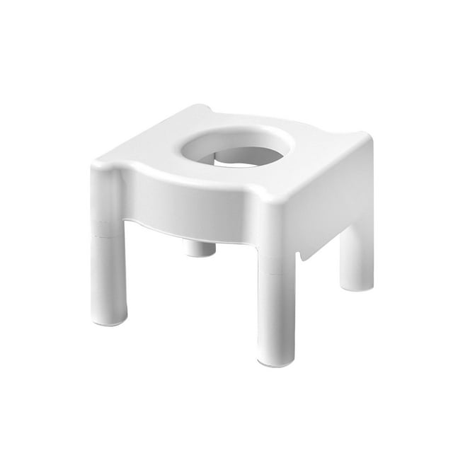 Seniors Squatting Toilet Stool Chair for Bathroom Rounded Edge Commode Stool White Hard Top