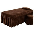 thumbnail image 7 of Massage Hotel Table Bed Skirt Valance Sheet with Breath Hole Pillow Case Stool Cover With Breath Hole Brown, 7 of 7