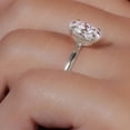 thumbnail image 3 of Cora Jewellery 2.65CT Oval Moissanite Solitaire Engagement Ring For Women, 10K White Gold, 3 of 9