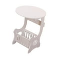 thumbnail image 4 of Mesa auxiliar, mesita de noche pequeña con espacio de almacenamiento, mesita de noche moderna, mesa auxiliar redonda, para sala de estar, dormitorio, Círculo hueco, 4 of 8