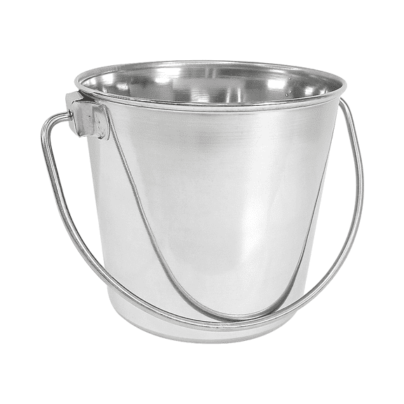 PetYupp Stainless Steel Round Pail Bucket 2 Quart 64 oz
