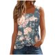 thumbnail image 2 of Puntoco Camiseta holgada cómoda con estampado de moda para mujer con cuello cuadrado y sin mangas, 2 of 5