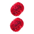 thumbnail image 4 of 2 pompones de animadora con mango de 6 pulgadas. Rojo, 4 of 9