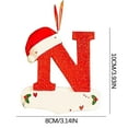 thumbnail image 3 of Christmas Decorations Clearance! Hanging Ornaments Christmas Little Red Hat Letter Pendant DIY Writable Name 26 Letter Pendant Gifts, 3 of 4