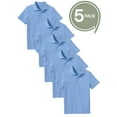 thumbnail image 5 of 5-Pack School Uniform Tagless Polo Tshirt for Little Boys & Big Boys, 5 of 8