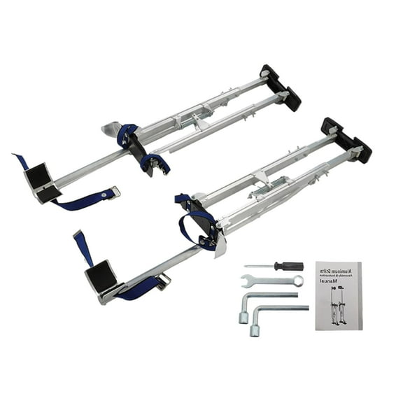 PET-U 36in - 48in Aluminum Alloy Stilts Drywall Stilts Adjustable Heights Stilts Silver for Painting Painter Taping