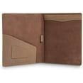 thumbnail image 4 of PEGAI Handmade 100% Leather Padfolio, Legal Pad Organizer for Business School Office Conference, Heavy Duty Full Grain Cow Hide Resume Interview Folio, Amazing Gift Idea (Sand Brown), 4 of 8