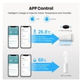 thumbnail image 6 of Tuya WIFI Temperature And Humidity Sensor,Fahrenheit And Celsius LCD Display Works With Alexa Google Assistant Smart Life ,Accuracy Temperature Humidity, 6 of 7