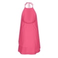 thumbnail image 5 of EGNMCR Dresses for Women 2024 Sexy Summer Sleeveless Round Neck Solid Color Bodycon Dress Bodycon Dress Maxi Dress Evening Dress Spring/Summer Sale, 5 of 5