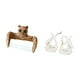 thumbnail image 5 of Porta rollo de papel higiénico y organizador de toallas con forma de búho y cisne, con elegante escultura de cerámica de animal para la decoración del, 5 of 8