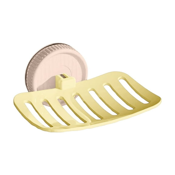 Suction Cup Soap Dish for Shower - Shower Bar Soap Holder Wall-Mounted - Self-Draining Soap Tray Soap Container - Shampoo Bar Holder Sponge Holder for Bathroom