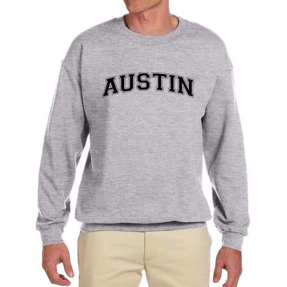 Austin, Text Men Sweatshirt, Male Small