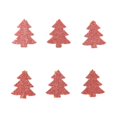 thumbnail image 1 of simhoa 6 Pieces Christmas Tree Pendant Wooden Tags with Clips for Fireplace Mantles Pink Tree, 1 of 8