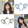 thumbnail image 4 of Techinal Plush Koala Ears Headband Cartoon Animal Ears Hair Hoop Washing Makeup Hairband, 4 of 14
