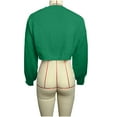thumbnail image 6 of Stamzod Cropped Cardigan Sweaters for Women Solid Color V Neck Long Sleeve Open Front Sweater Casual Workout Cardigans for Women Trendy Green XL, 6 of 6