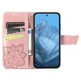 thumbnail image 3 of Dteck Butterfly Pattern Wallet Case for Google Pixel 9 / 9 Pro,Magnetic Leather Card Slots Flip Case Shockproof Kickstand Cover with Wrist Strap for Google Pixel 9 / 9 Pro,Rosegold, 3 of 5