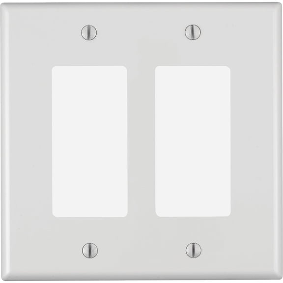 Leviton 001-88602-000 Oversized Wall Plate White 2 gang Plastic Decorator White